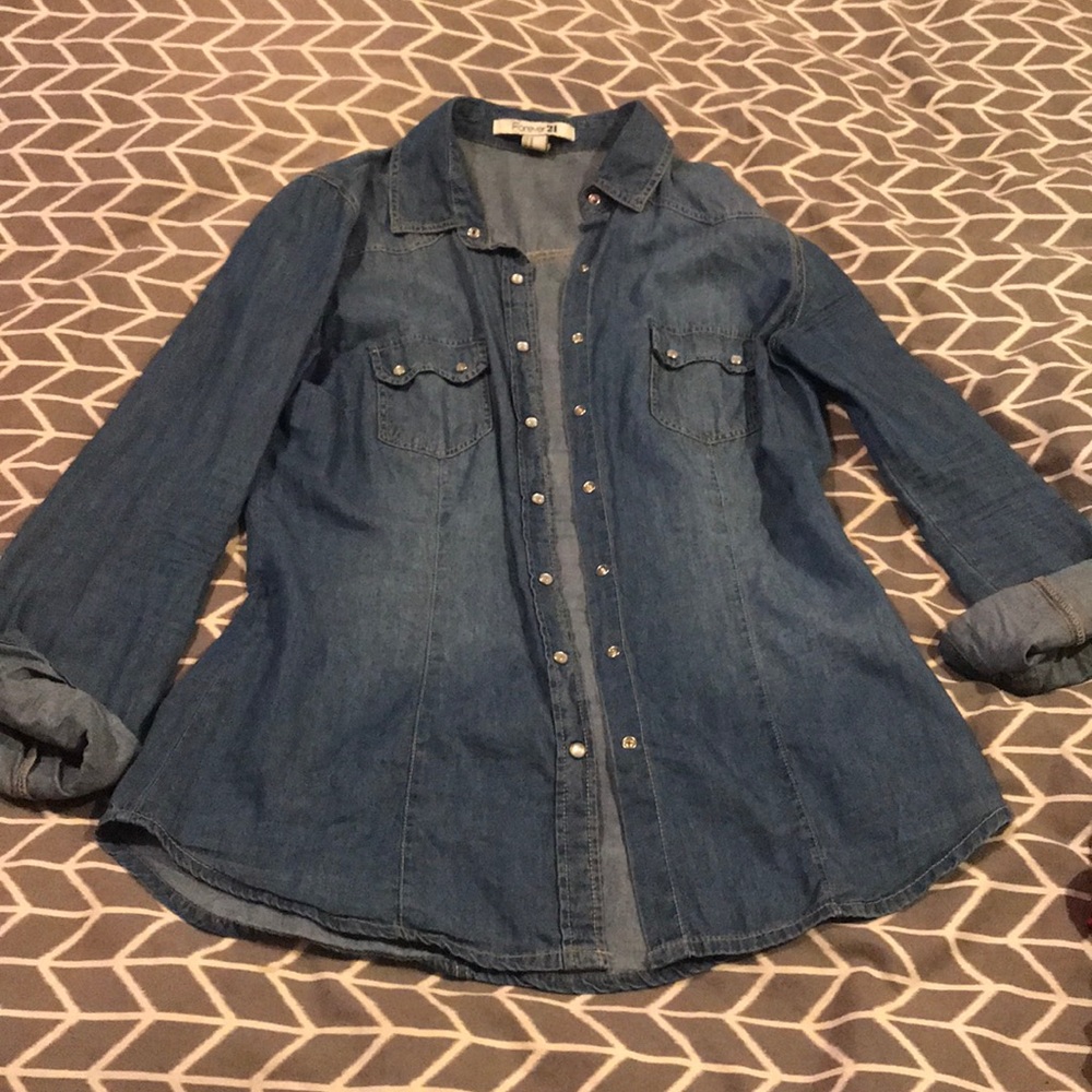 Jean button up